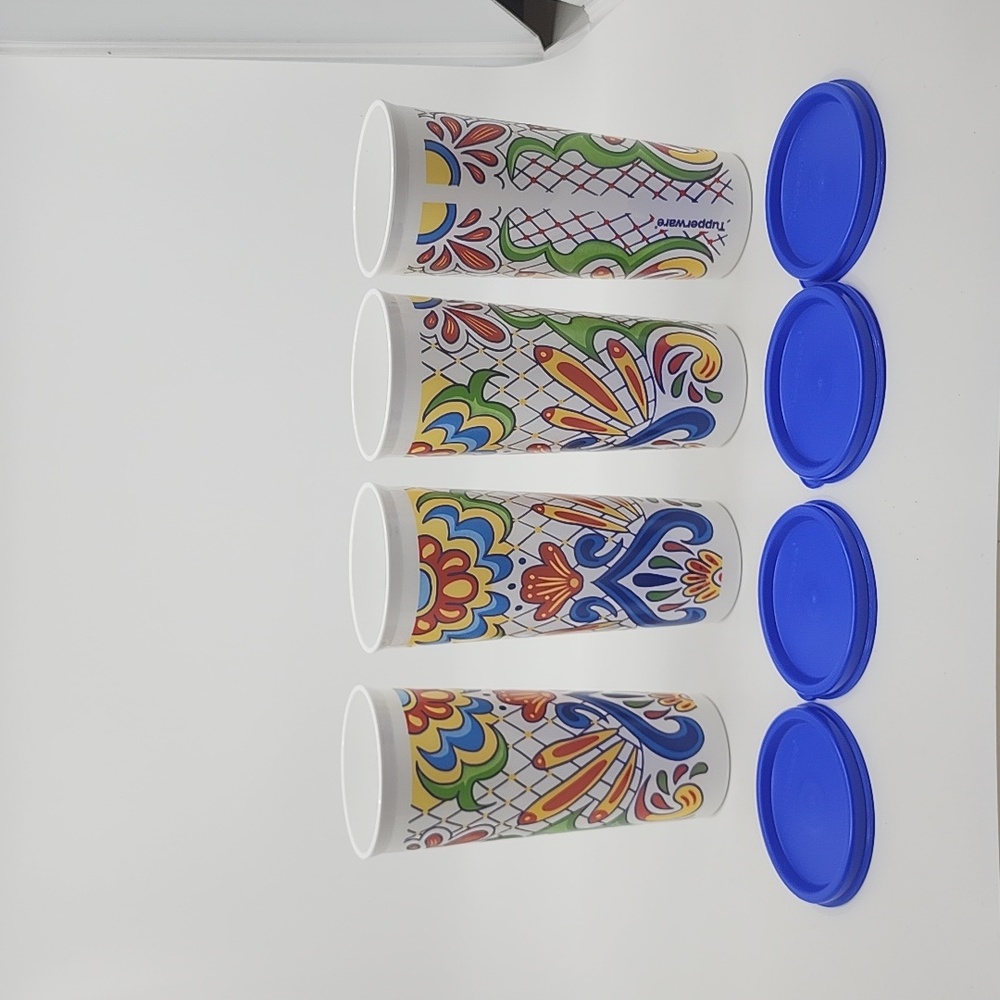 Tupperware Talavera Tumblers set of 4 New